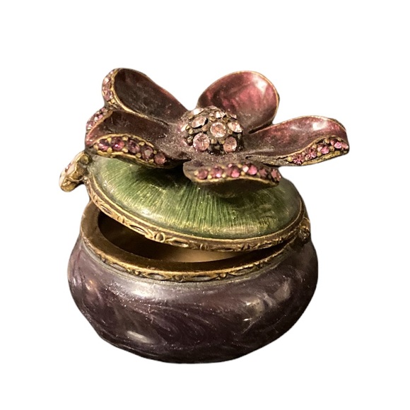 Jay Strongwater Flower Trinket Box - Picture 4 of 13